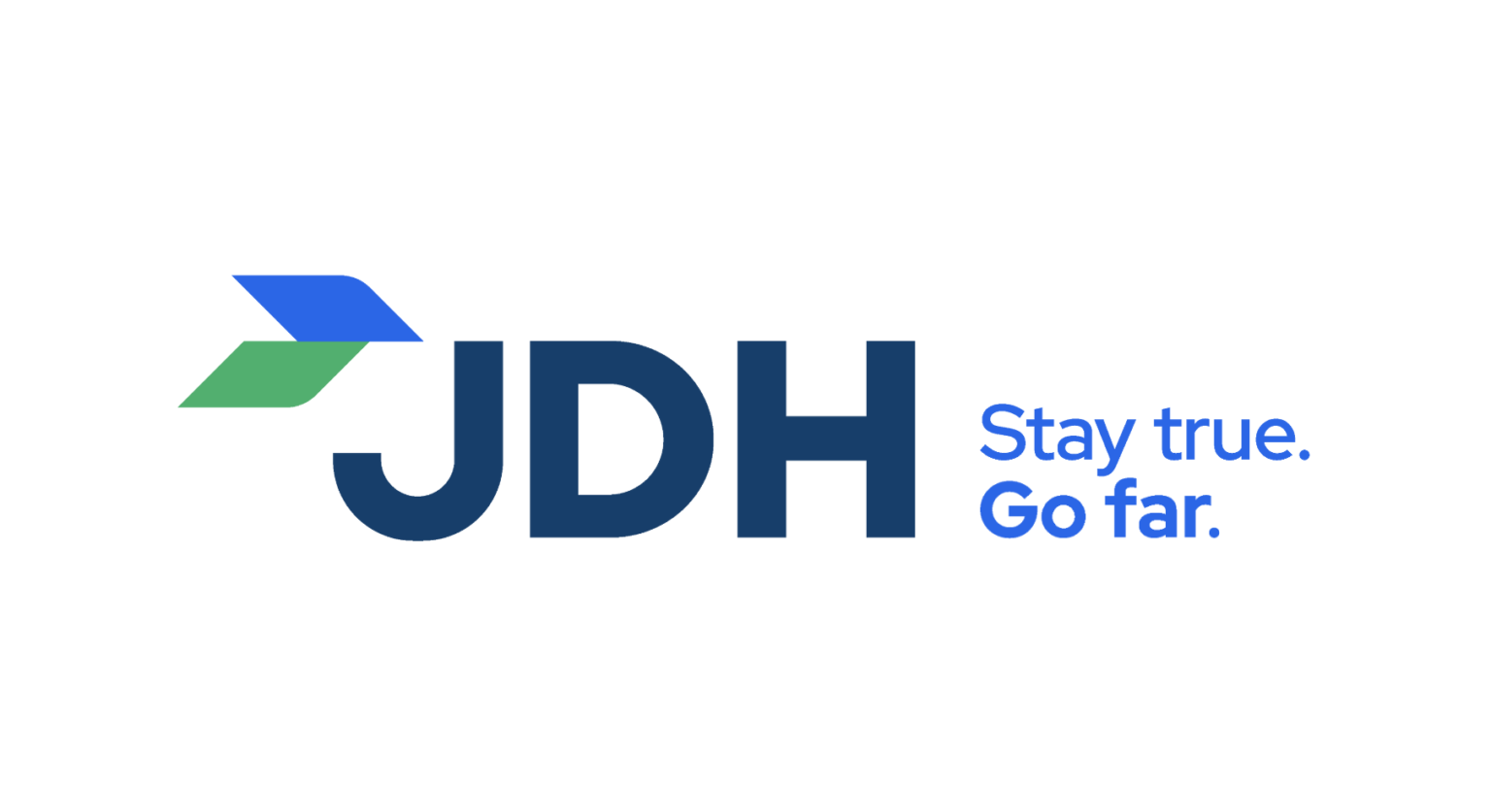 JDH logo and tagline, Stay True. Go Far.